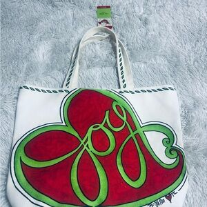 Brighton Collectibles Stylish White and Red Tote Bag